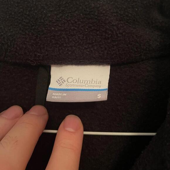 Columbia Jacket Fleece Zip Up Black Mens Size Small - Picture 5 of 6
